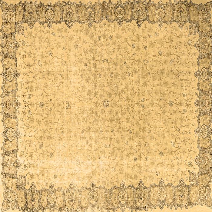 Square Persian Brown Traditional Rug, tr3281brn