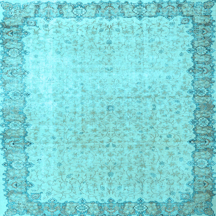Square Persian Light Blue Traditional Rug, tr3281lblu
