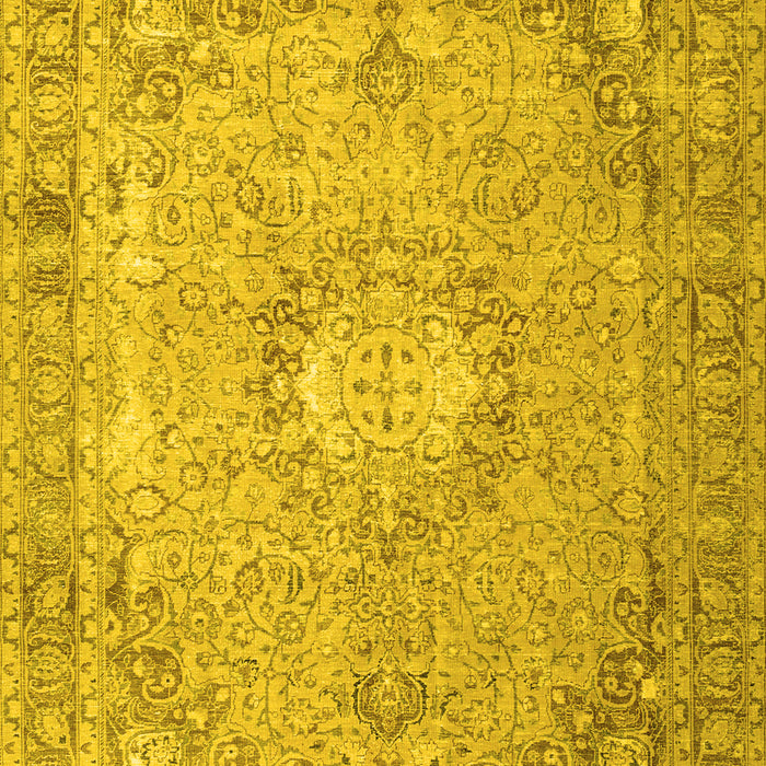 Machine Washable Persian Yellow Traditional Rug, wshtr3282yw