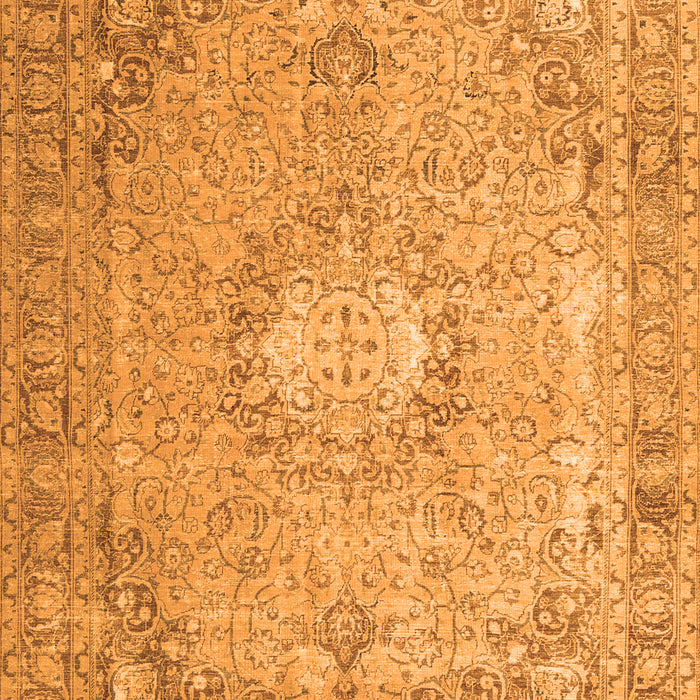 Serging Thickness of Machine Washable Persian Orange Traditional Area Rugs, wshtr3282org