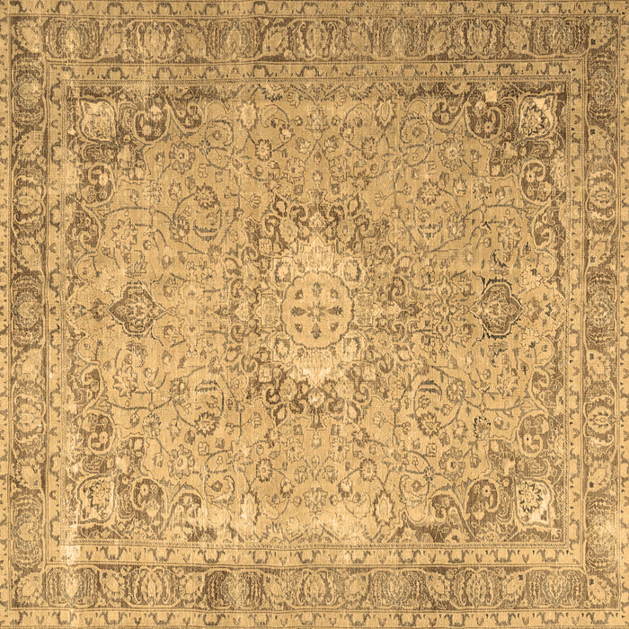 Square Persian Brown Traditional Rug, tr3282brn