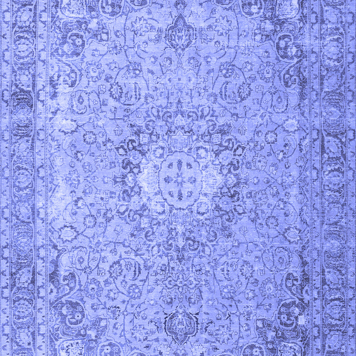 Machine Washable Persian Blue Traditional Rug, wshtr3282blu