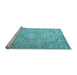 Sideview of Machine Washable Persian Light Blue Traditional Rug, wshtr3282lblu