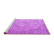 Sideview of Machine Washable Persian Purple Traditional Area Rugs, wshtr3282pur