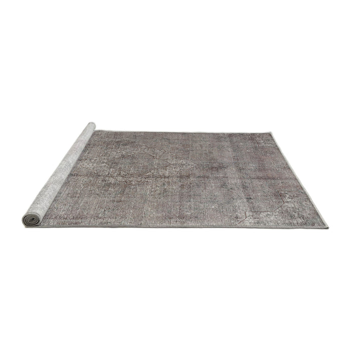 Sideview of Machine Washable Traditional Army Brown Rug, wshtr3283