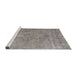 Sideview of Machine Washable Traditional Army Brown Rug, wshtr3283