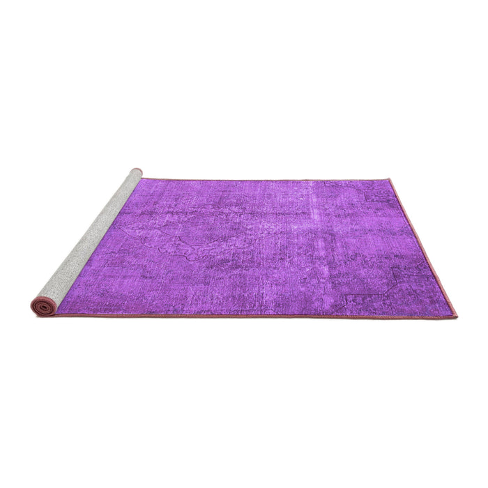 Sideview of Machine Washable Persian Purple Traditional Area Rugs, wshtr3283pur