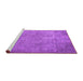 Sideview of Machine Washable Persian Purple Traditional Area Rugs, wshtr3283pur