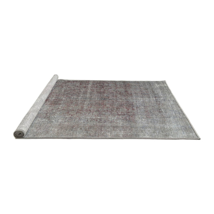 Sideview of Machine Washable Traditional Dark Gray Rug, wshtr3284