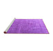 Sideview of Machine Washable Persian Purple Traditional Area Rugs, wshtr3284pur