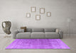 Machine Washable Persian Purple Traditional Area Rugs in a Living Room, wshtr3284pur