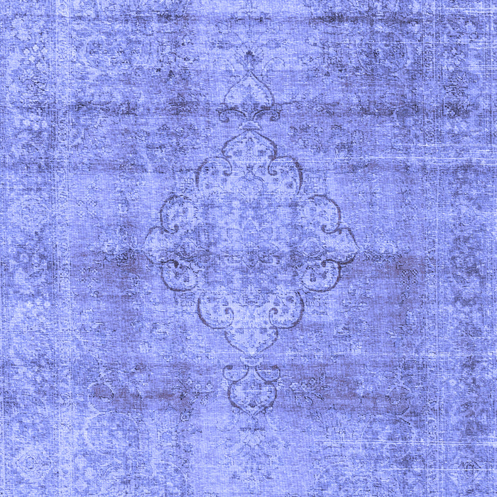 Machine Washable Persian Blue Traditional Rug, wshtr3285blu