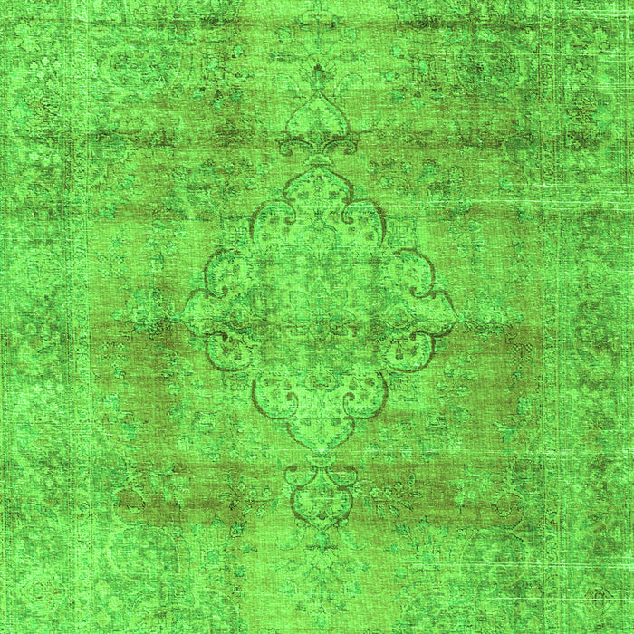 Serging Thickness of Machine Washable Persian Green Traditional Area Rugs, wshtr3285grn