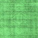 Square Persian Emerald Green Traditional Rug, tr3285emgrn