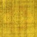 Square Persian Yellow Traditional Rug, tr3285yw
