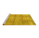 Sideview of Machine Washable Persian Yellow Traditional Rug, wshtr3285yw