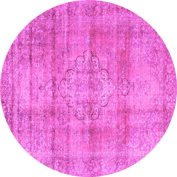 Round Persian Pink Traditional Rug, tr3285pnk