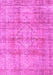 Machine Washable Persian Pink Traditional Rug, wshtr3285pnk