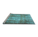 Sideview of Machine Washable Persian Light Blue Traditional Rug, wshtr3286lblu