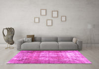 Machine Washable Persian Pink Traditional Rug, wshtr3286pnk