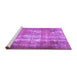 Sideview of Machine Washable Persian Purple Traditional Area Rugs, wshtr3286pur