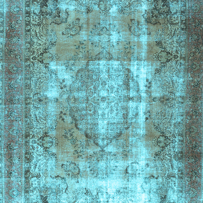 Machine Washable Persian Light Blue Traditional Rug, wshtr3286lblu
