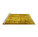 Sideview of Machine Washable Persian Yellow Traditional Rug, wshtr3286yw