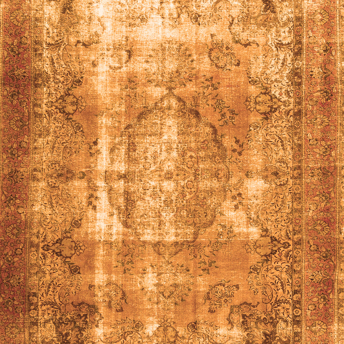 Serging Thickness of Machine Washable Persian Orange Traditional Area Rugs, wshtr3286org