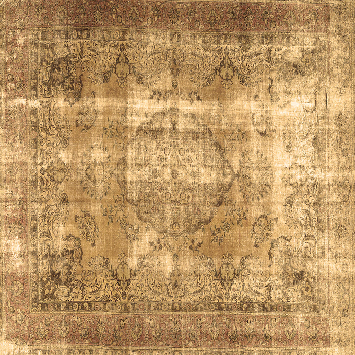 Square Persian Brown Traditional Rug, tr3286brn