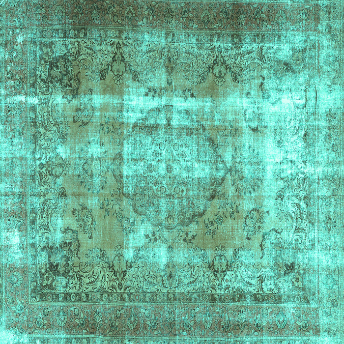 Square Persian Turquoise Traditional Rug, tr3286turq