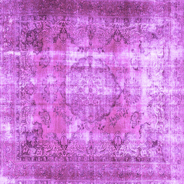 Square Persian Purple Traditional Rug, tr3286pur
