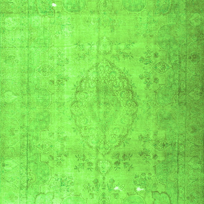 Serging Thickness of Machine Washable Persian Green Traditional Area Rugs, wshtr3287grn