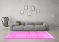 Machine Washable Persian Pink Traditional Rug, wshtr3287pnk