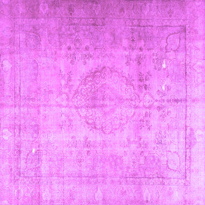 Square Machine Washable Persian Purple Traditional Area Rugs, wshtr3287pur
