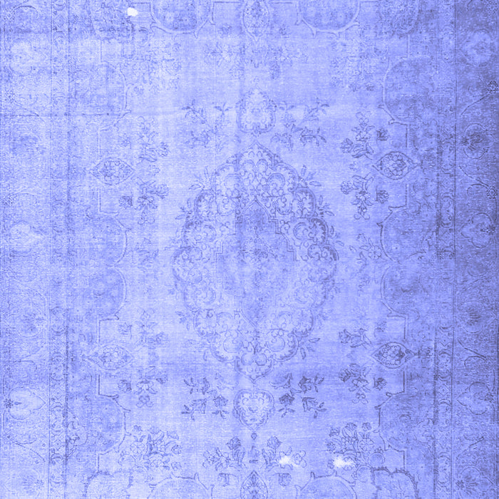Machine Washable Persian Blue Traditional Rug, wshtr3287blu