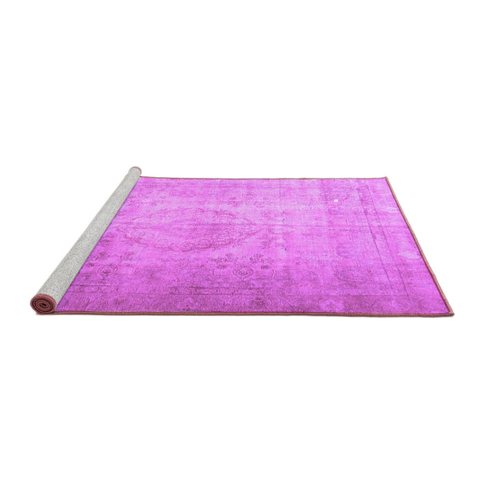 Sideview of Machine Washable Persian Purple Traditional Area Rugs, wshtr3287pur