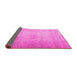 Sideview of Persian Pink Traditional Rug, tr3287pnk