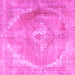 Square Persian Pink Traditional Rug, tr3288pnk