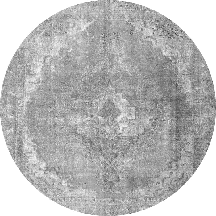 Square Persian Gray Traditional Rug, tr3288gry