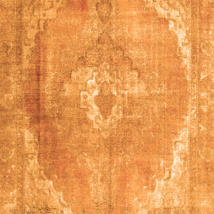 Serging Thickness of Machine Washable Persian Orange Traditional Area Rugs, wshtr3288org