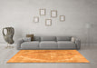 Machine Washable Persian Orange Traditional Area Rugs in a Living Room, wshtr3288org