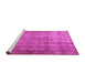 Sideview of Machine Washable Persian Pink Traditional Rug, wshtr3289pnk