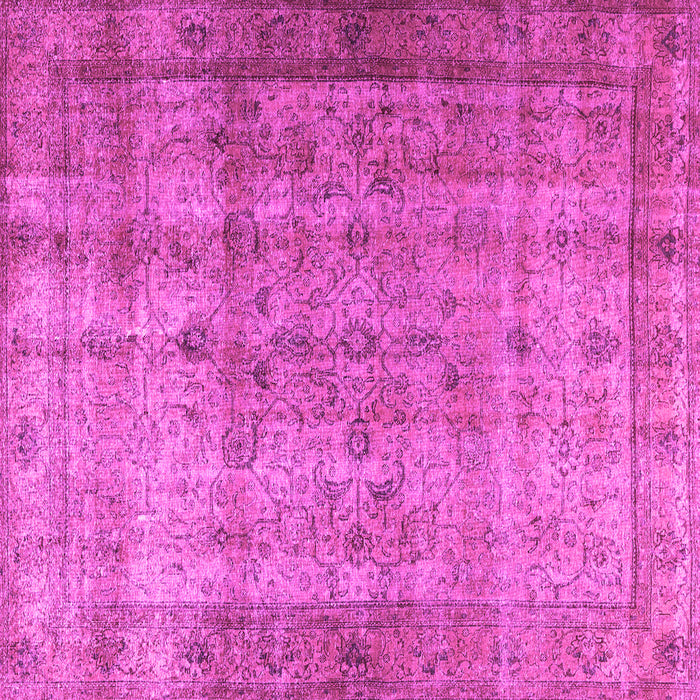 Square Machine Washable Persian Pink Traditional Rug, wshtr3289pnk