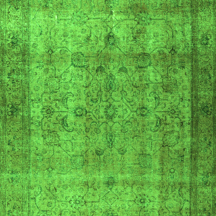 Serging Thickness of Machine Washable Persian Green Traditional Area Rugs, wshtr3289grn