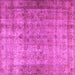 Square Persian Pink Traditional Rug, tr3289pnk