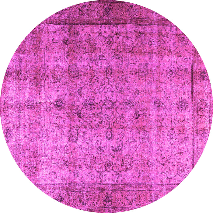 Round Persian Pink Traditional Rug, tr3289pnk