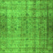 Serging Thickness of Persian Green Traditional Rug, tr3289grn