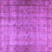 Square Persian Purple Traditional Rug, tr3289pur