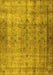 Machine Washable Persian Yellow Traditional Rug, wshtr3289yw