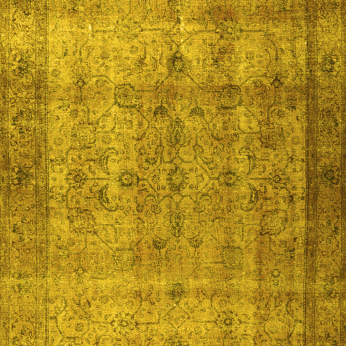 Machine Washable Persian Yellow Traditional Rug, wshtr3289yw